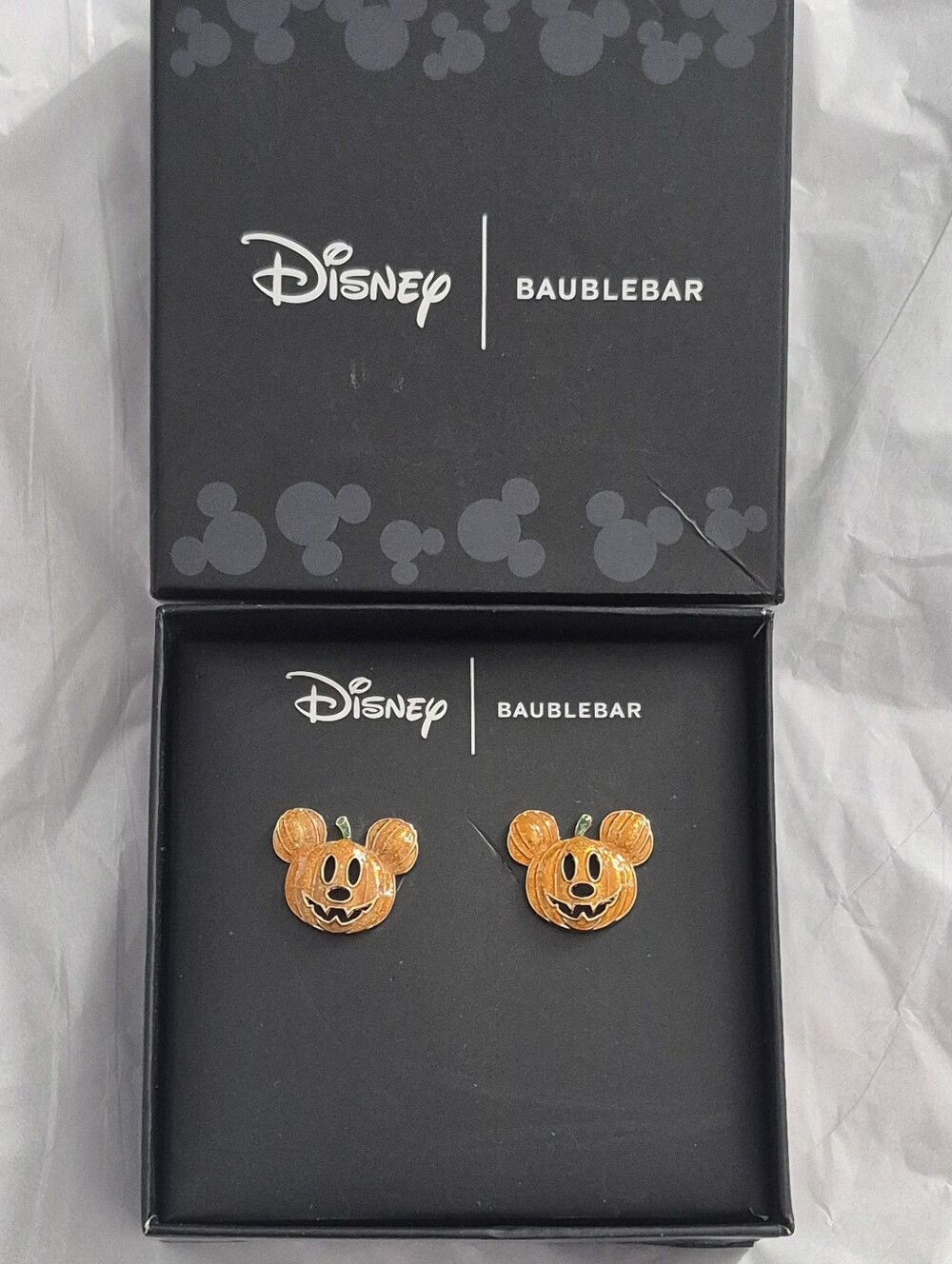 *NEW*  Disney x Baublebar Mickey Pumpkin Studs Earrings Halloween 🎃